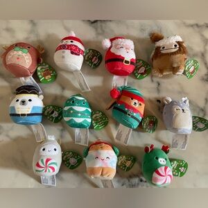 11 NWT Squishmallows Micromallows Holiday Edition 2.5”